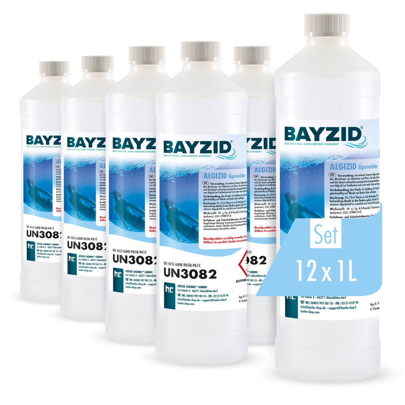 1 L BAYZID® Algizid Algenverhütung für Pools in Flaschen - Höfer Chemie GmbH