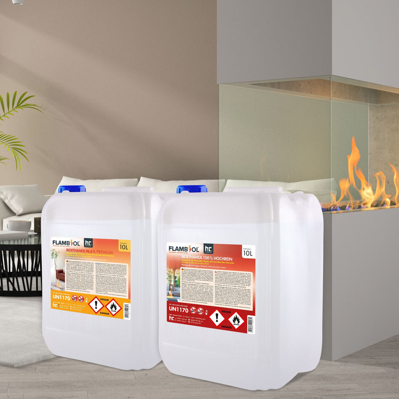 Coffret d'essai 2 x 10 L de bioéthanol