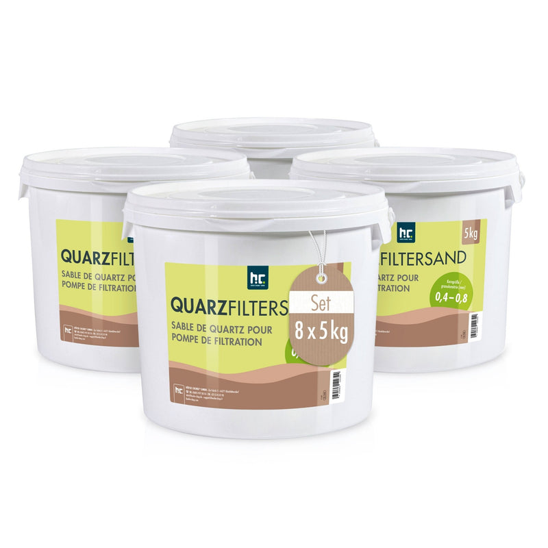 5 kg Premium Quarzsand Filtersand 0,4 - 0,8 mm - Höfer Chemie GmbH