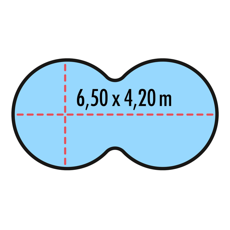 Poolabdeckung für achtförmige Pools 6,50 x 4,20 m - Höfer Chemie GmbH