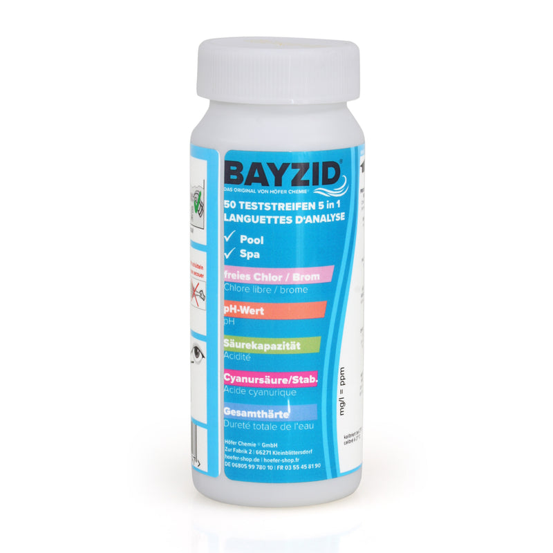 50 stuks BAYZID® 5-in-1 zwembadteststrips