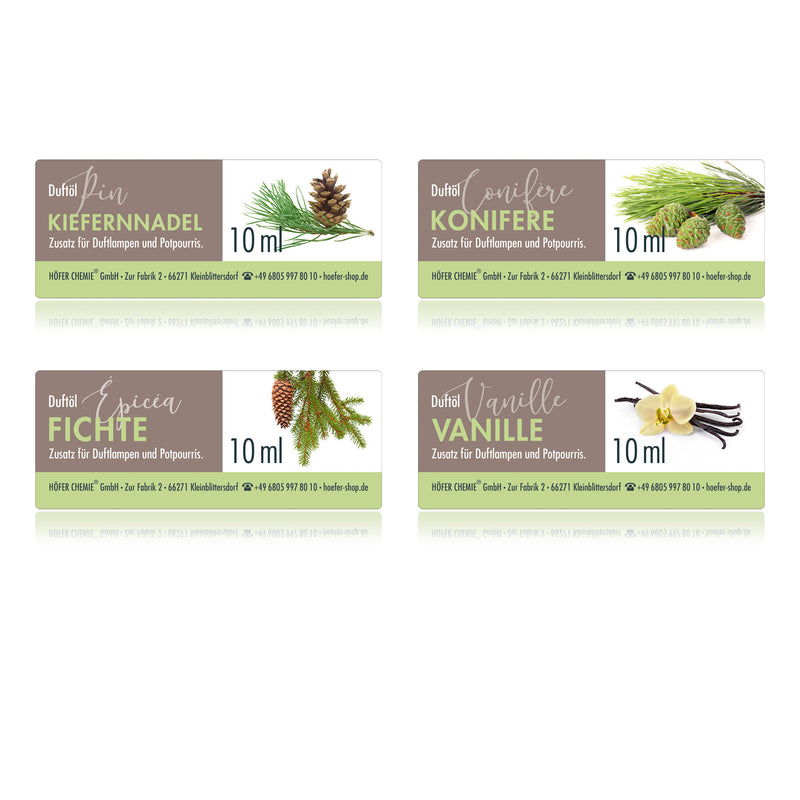 4 x 10 ml BAYZID® SPA Coffret d'huiles parfumées n° 4