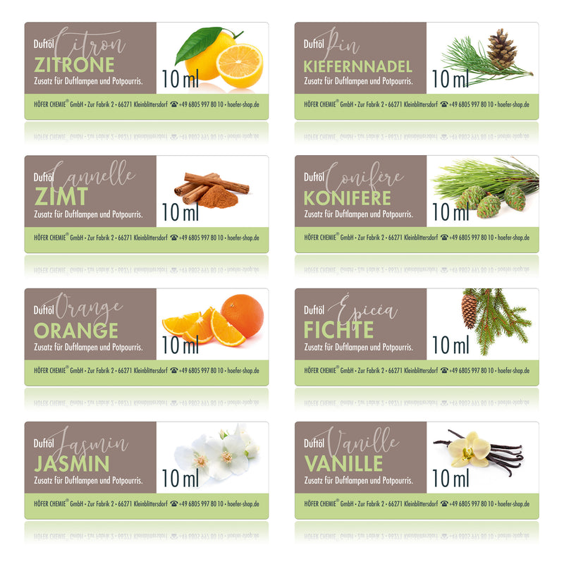8 x 10 ml BAYZID® SPA Duftöl-Set Nr. 5