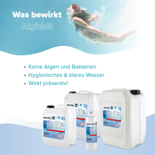 1 L BAYZID® Algizid Algenverhütung für Pools in Flaschen - Höfer Chemie GmbH