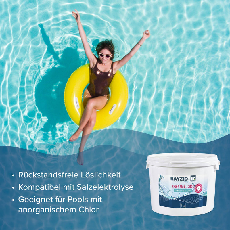 3 kg BAYZID® Chlor Stabilisator Granulat (Cyanursäure) - Höfer Chemie GmbH