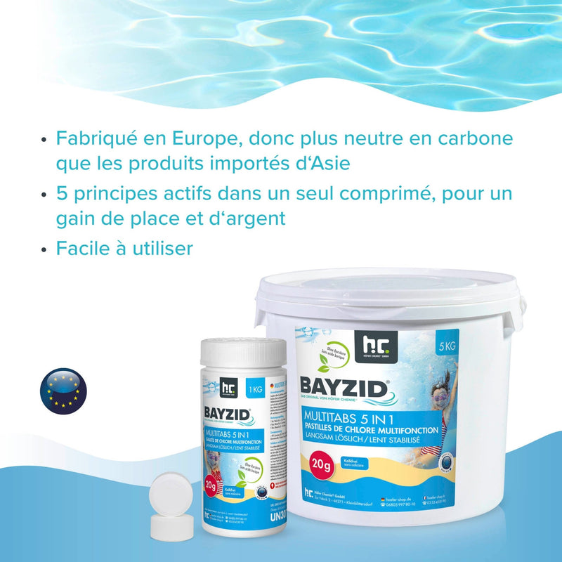 1 kg BAYZID® Multitabs 20g 5in1 für Pools - Höfer Chemie GmbH