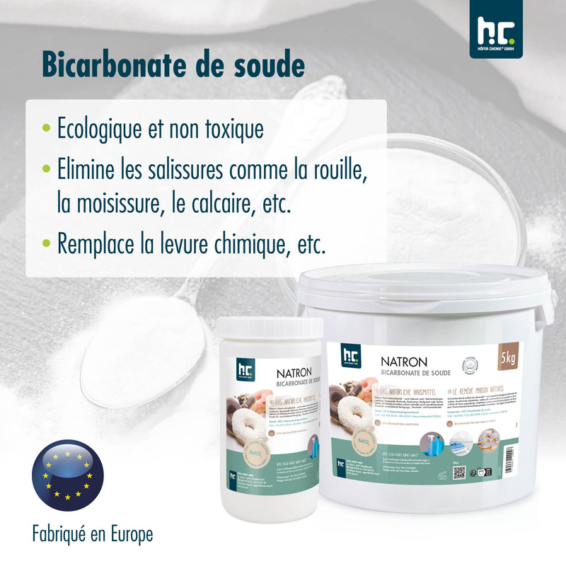 5 kg Natron Backsoda Natriumhydrogencarbonat in Lebensmittelqualität - Höfer Chemie GmbH