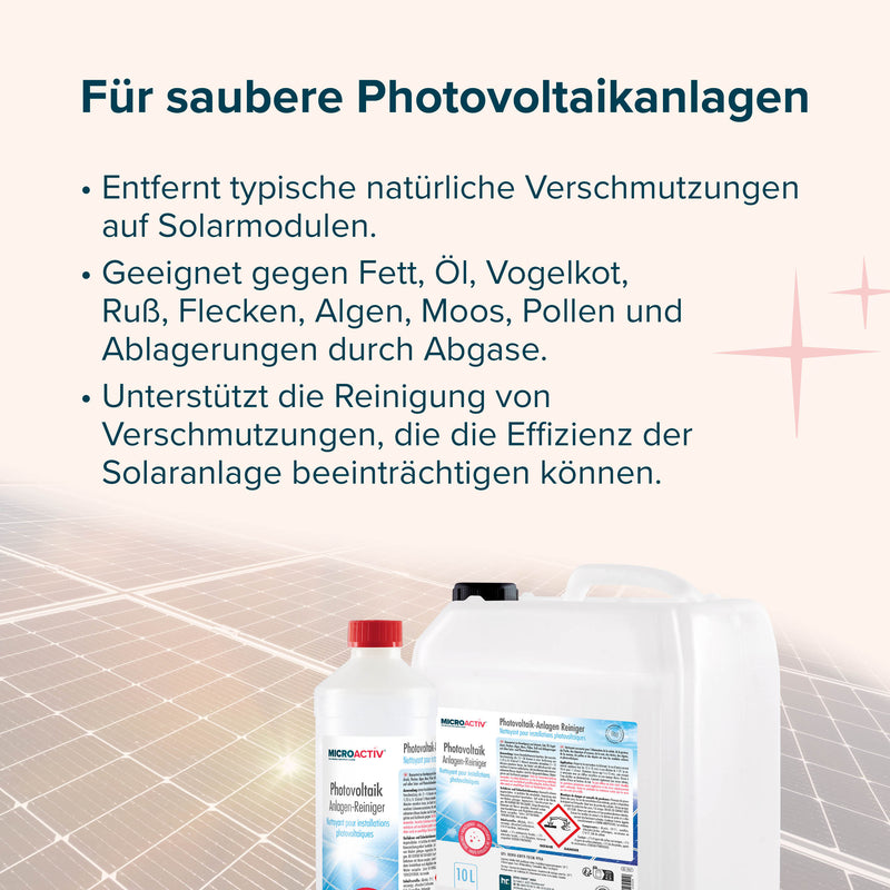 10 L MICROACTIV® Photovoltaik Anlagen Reiniger - Höfer Chemie GmbH