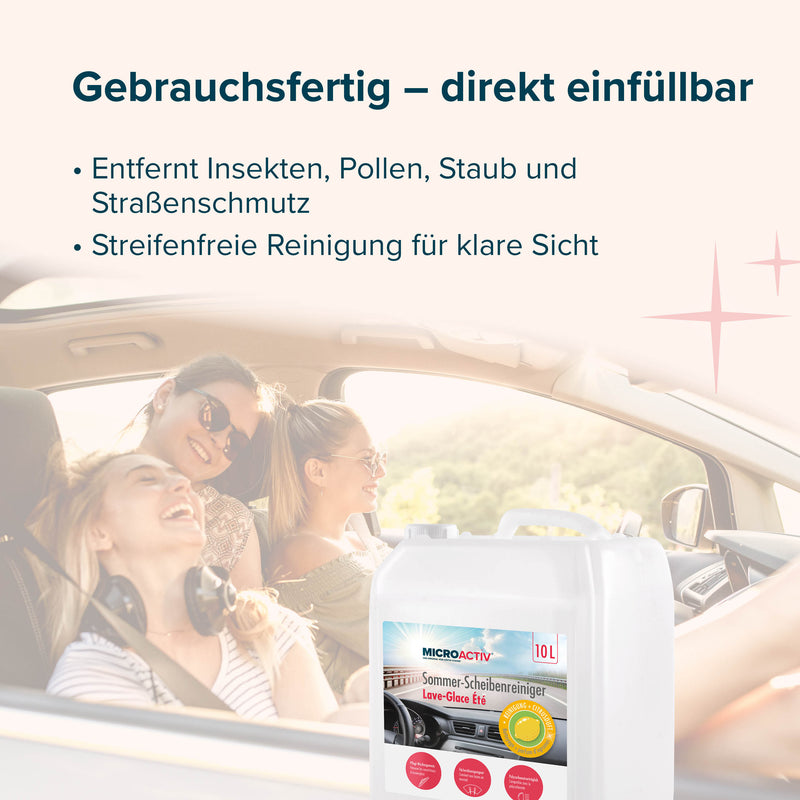 10 L MICROACTIV® Sommer-Scheibenreiniger – anwendungsfertig