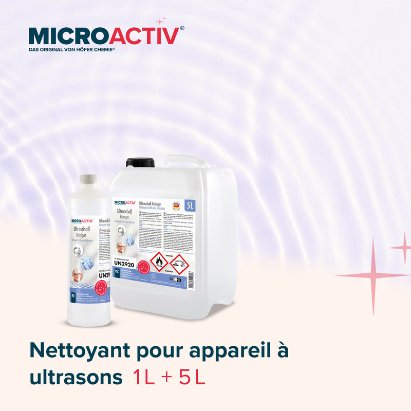 5 L Microactiv® Ultraschallreiniger Flüssig-Konzentrat für Ultraschallbad - Höfer Chemie GmbH