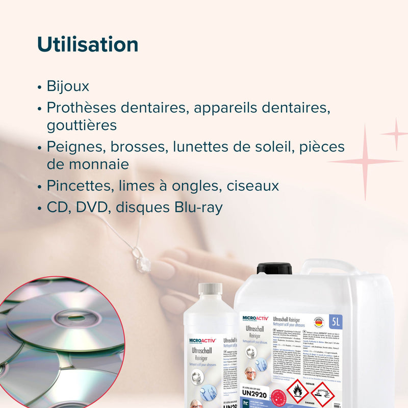 1 L Microactiv® Ultraschallreiniger Flüssig-Konzentrat für Ultraschallbad - Höfer Chemie GmbH