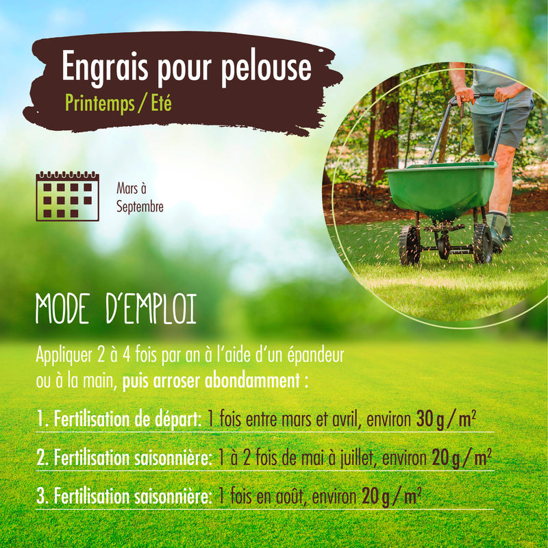 5 kg Engrais pour gazon VERDURMAX® Printemps / Été
