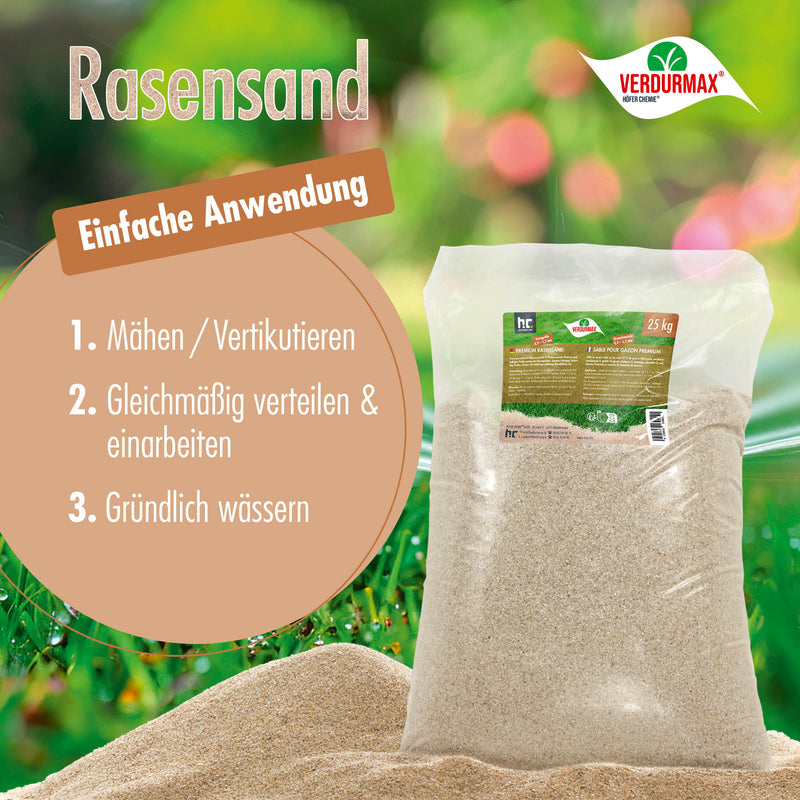 25 kg VERDURMAX® Premium Rasensand 0,3 - 1,5 mm