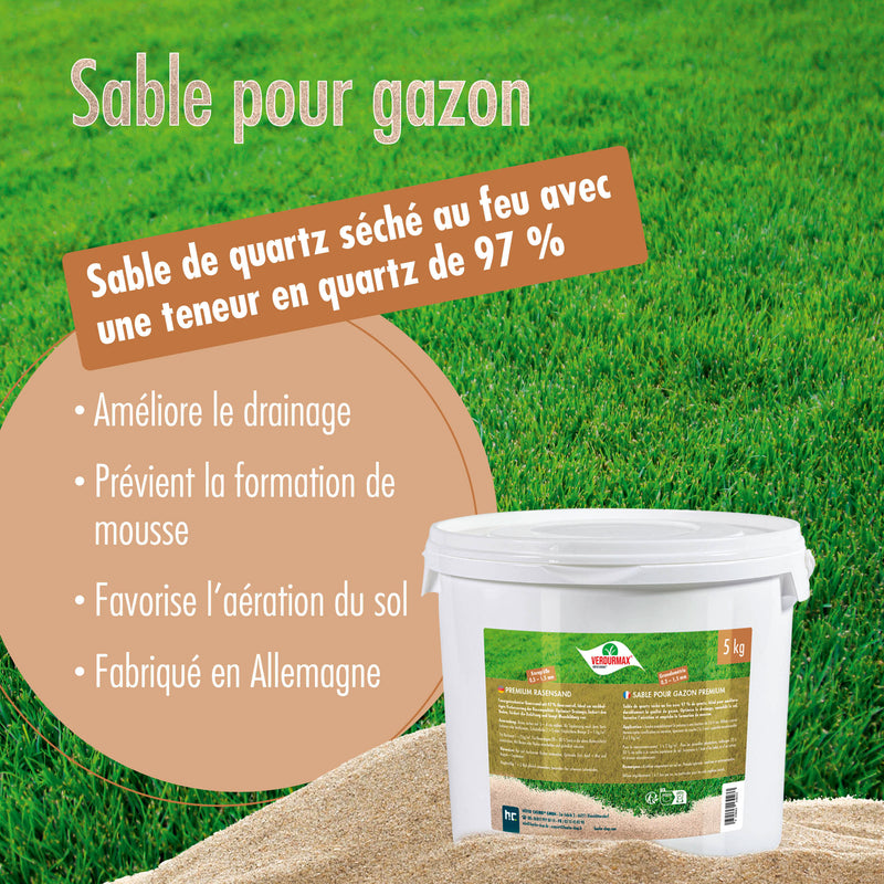5 kg VERDURMAX® Sable pour gazon 0,3 - 1,5 mm