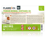 1 L FLAMBIOL® Premium Brenngel aus Bioethanol für Tischfeuer in Flaschen - Höfer Chemie GmbH