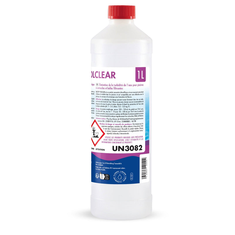 1 L BAYZID® Poolclear - Trübungsbeseitigung für Pool-Filter mit Kartuschen & Filterballs - Höfer Chemie GmbH