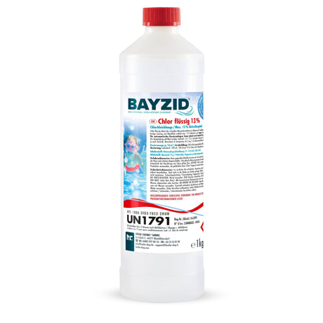 1 kg BAYZID® Chlor 13% flüssig für Pools - Höfer Chemie GmbH