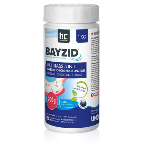 1 kg BAYZID® Multitabs 200g 5in1 für Pools - Höfer Chemie GmbH