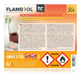 20 L FLAMBIOL® Bioethanol 96,6% Premium für Ethanolkamin in Kanistern - Höfer Chemie GmbH