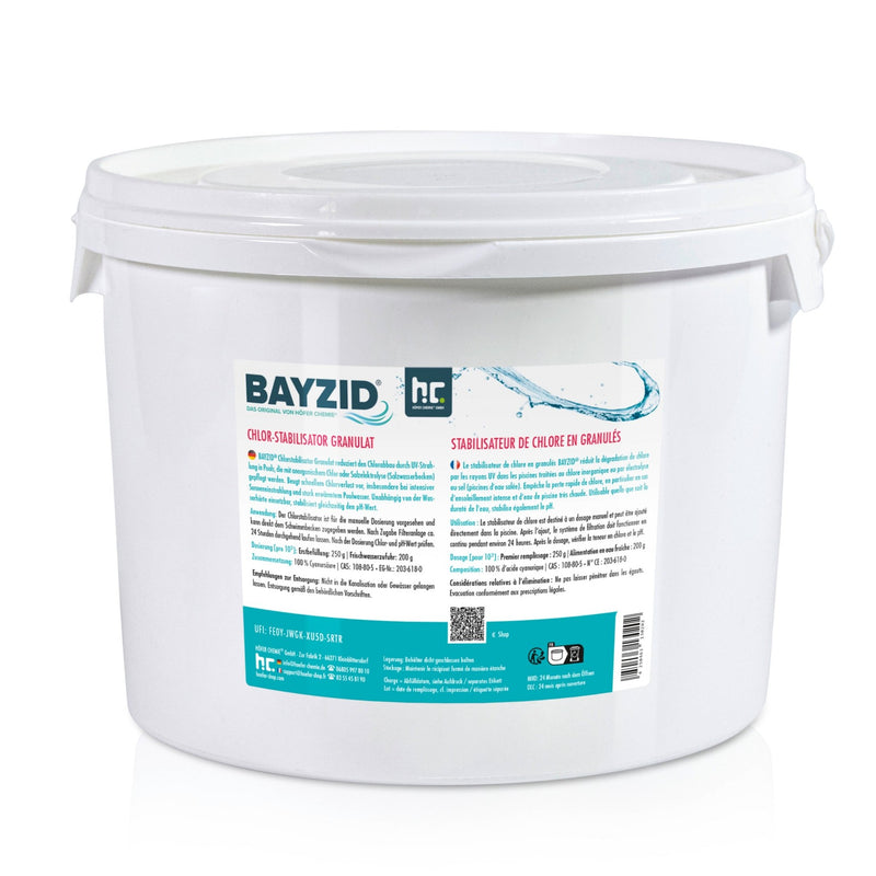 3 kg BAYZID® Chlor Stabilisator Granulat (Cyanursäure) - Höfer Chemie GmbH