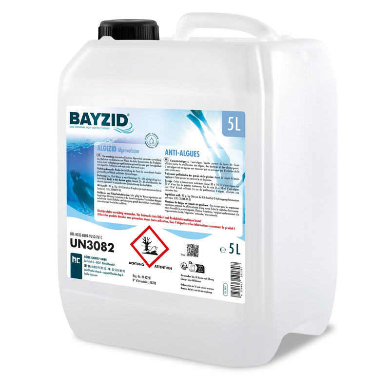 5 L BAYZID® Algizid Algenverhütung für Pools im Kanister - Höfer Chemie GmbH