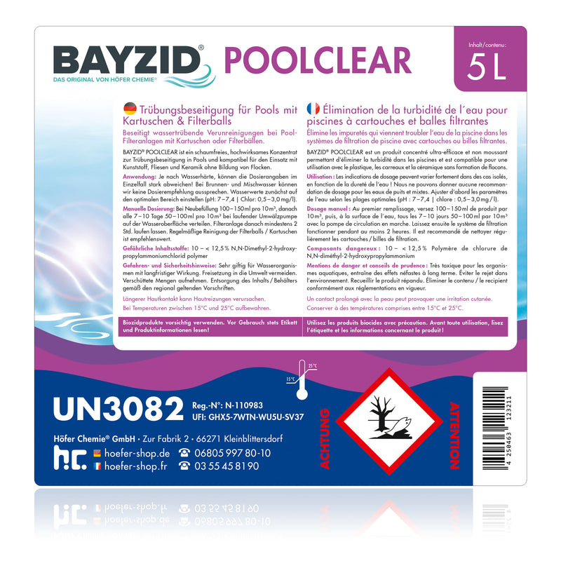 BAYZID® SOS-Kit pour eau de piscine verte