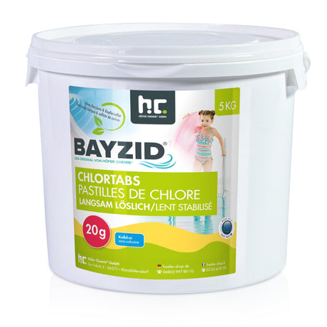 5 kg BAYZID® Chlortabs 20g langsam löslich im Eimer - Höfer Chemie GmbH