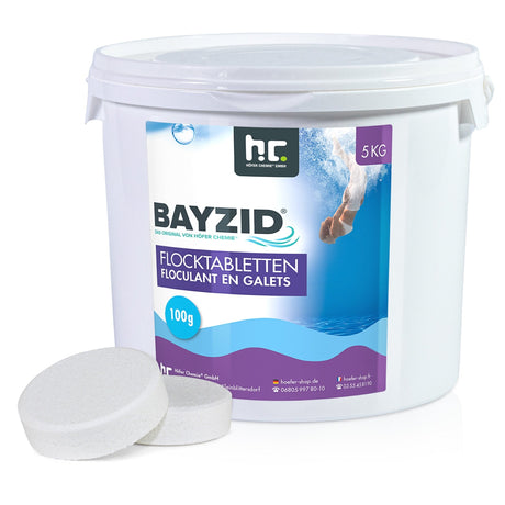 5 kg BAYZID® Flocktabletten für Pools in Eimer - Höfer Chemie GmbH