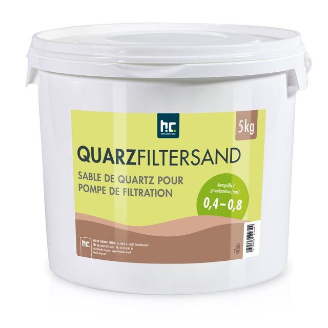 5 kg Premium Quarzsand Filtersand 0,4 - 0,8 mm - Höfer Chemie GmbH