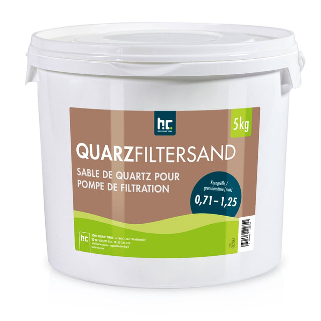 5 kg Premium Quarzsand Filtersand 0,71 - 1,25 mm - Höfer Chemie GmbH
