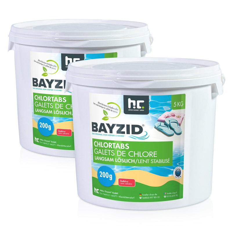 5 kg BAYZID® Chlortabs 200g langsam löslich im Eimer - Höfer Chemie GmbH