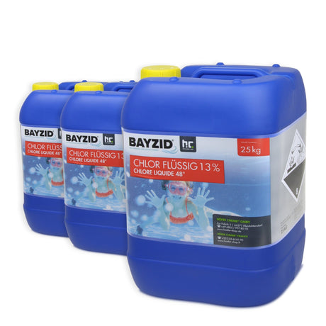 25 kg BAYZID® Chlor 13% flüssig für Pools in Kanister - Höfer Chemie GmbH