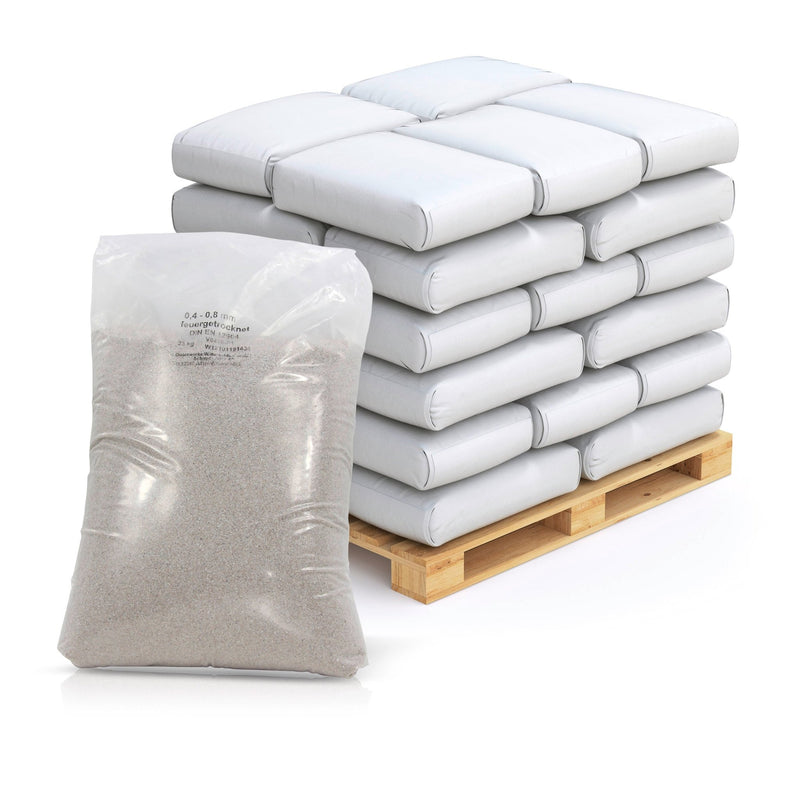 25 kg Premium Quarzsand Filtersand 0,4 - 0,8 mm - Höfer Chemie GmbH