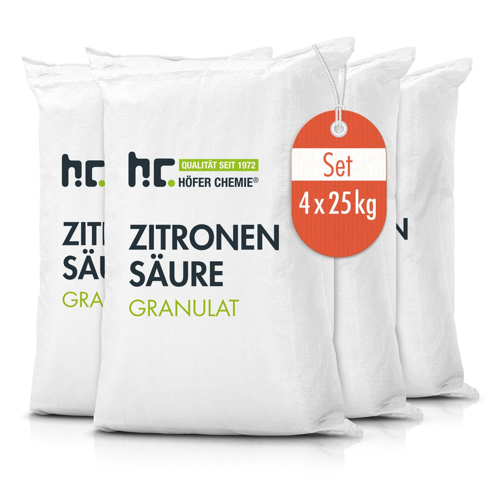 25 kg Zitronensäure Granulat in Lebensmittelqualität - Höfer Chemie GmbH
