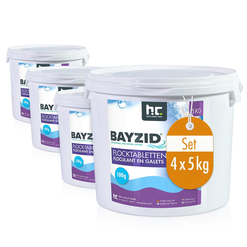 5 kg BAYZID® Flocktabletten für Pools in Eimer - Höfer Chemie GmbH