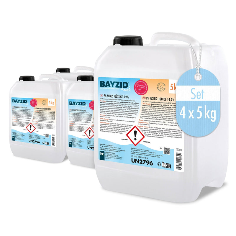 5 kg BAYZID® pH Minus flüssig 14,9% in Kanister - Höfer Chemie GmbH