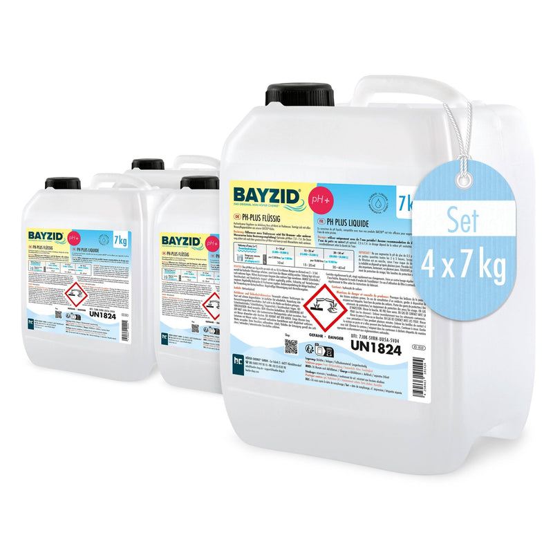 7 kg BAYZID® pH Plus flüssig für Pools in handlichen Kanistern - Höfer Chemie GmbH