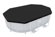 Bâche en PVC pour piscine 305 x 184 cm pour piscines ovales Power Steel