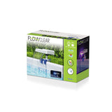 Flowclear™ zwembadwaterval met ledverlichting voor zwembaden met stalen frame