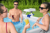 Flowclear™ zwembadwaterval met ledverlichting voor zwembaden met stalen frame