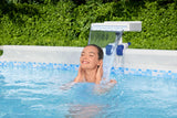 Flowclear™ zwembadwaterval met ledverlichting voor zwembaden met stalen frame