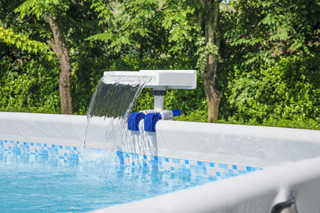 Flowclear™ Pool Wasserfall mit LED-Licht für Stahlrahmen Pools