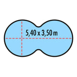 Poolabdeckung für achtförmige Pools 5,40 x 3,50 m - Höfer Chemie GmbH