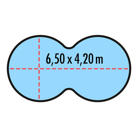 Poolabdeckung für achtförmige Pools 6,50 x 4,20 m - Höfer Chemie GmbH