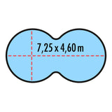 Poolabdeckung für achtförmige Pools 7,25 x 4,60 m - Höfer Chemie GmbH