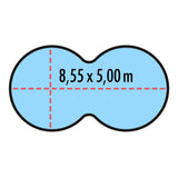 Poolabdeckung für achtförmige Pools 8,55 x 5 m - Höfer Chemie GmbH