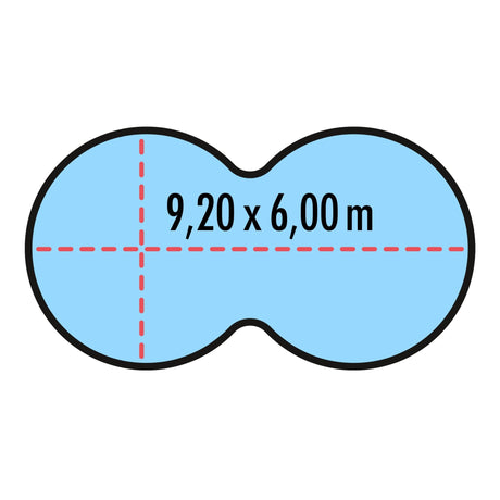 Poolabdeckung für achtförmige Pools 9,20 x 6 m - Höfer Chemie GmbH