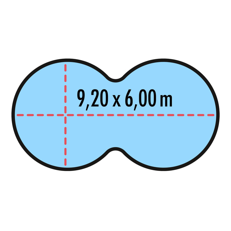 Poolabdeckung für achtförmige Pools 9,20 x 6 m - Höfer Chemie GmbH