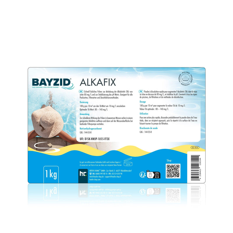 1 kg BAYZID® Alkafix zur Anhebung der Alkalinität (TA) - Höfer Chemie GmbH