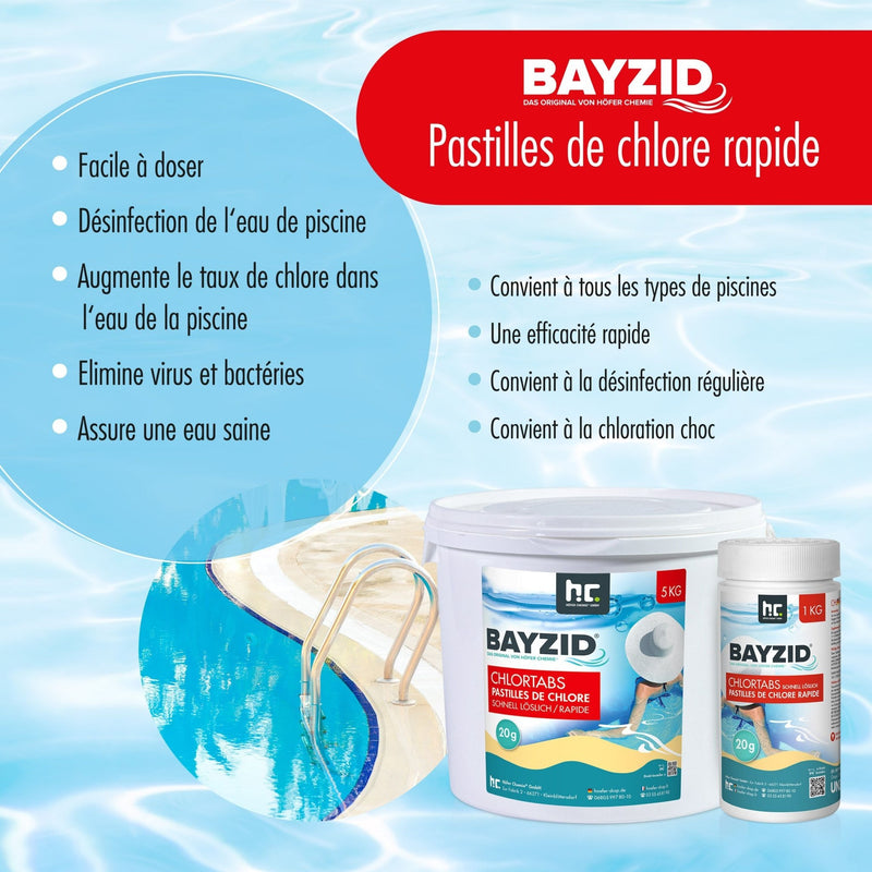 5 kg BAYZID® Chlortabs 20g schnell löslich im Eimer - Höfer Chemie GmbH